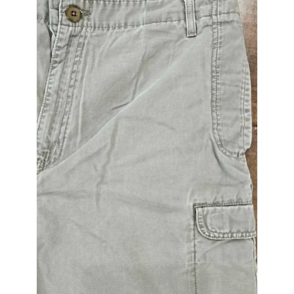VTG 90s Skater Levis Mens Grunge Cargo Shorts size 38 Gray Canvas Utility Work